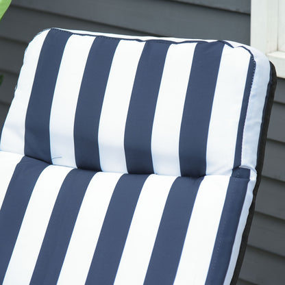 Outsunny 2 Tumbonas Plegables Con Respaldo Ajustable 60x75x66-102 Cm Azul_4