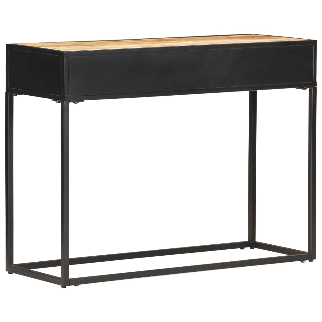 Mesa Consola De Madera De Mango Rugosa 100x35x75 Cm_2