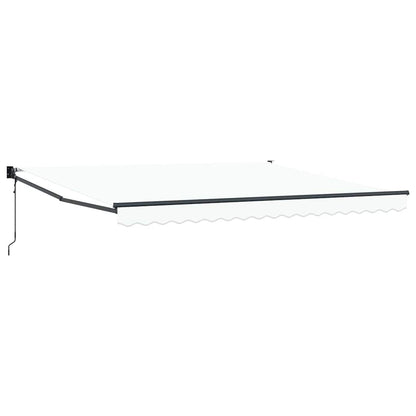 Toldo Retráctil Blanco 400 X 300 Cm Poliéster Y Metal_0