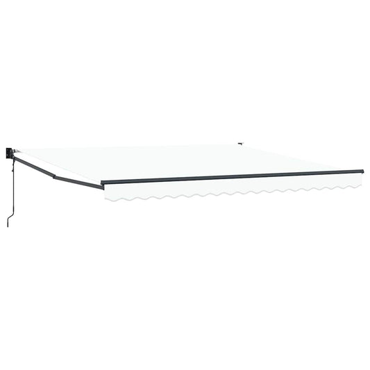 Toldo Retráctil Blanco 400 X 300 Cm Poliéster Y Metal_0