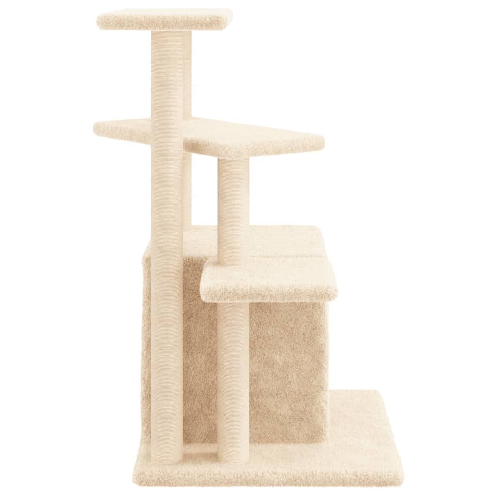 Vidaxl Rascador Para Gatos Con Postes De Sisal Color Crema 83,5 Cm_4