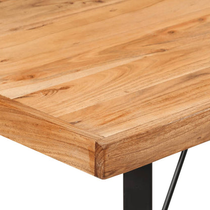 Mesa Alta De Hierro Y Madera Maciza De Acacia 110x55x107 Cm_3