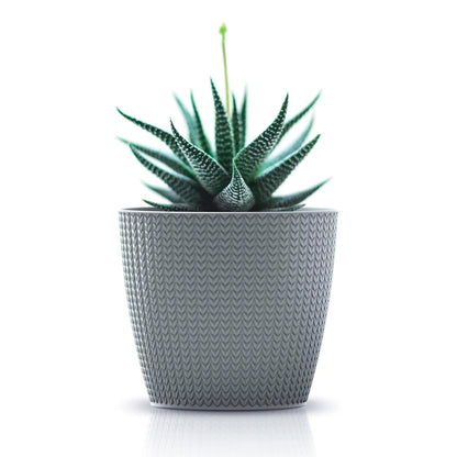 Maceta Wheaty 1l., Dimensiones (mm) 128x128x112, Color Blanco_3