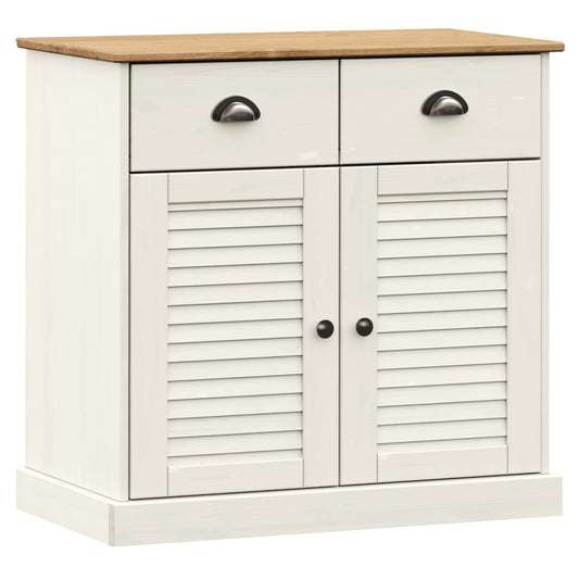 Aparador Con Cajones Vigo Madera Maciza Pino Blanco 78x40x75 Cm / Vetonek_2