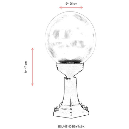 Aplique De Pared Para Exterior, Abs , Negro, 25x25x47, Casquillo E 27 Max 60 W_2