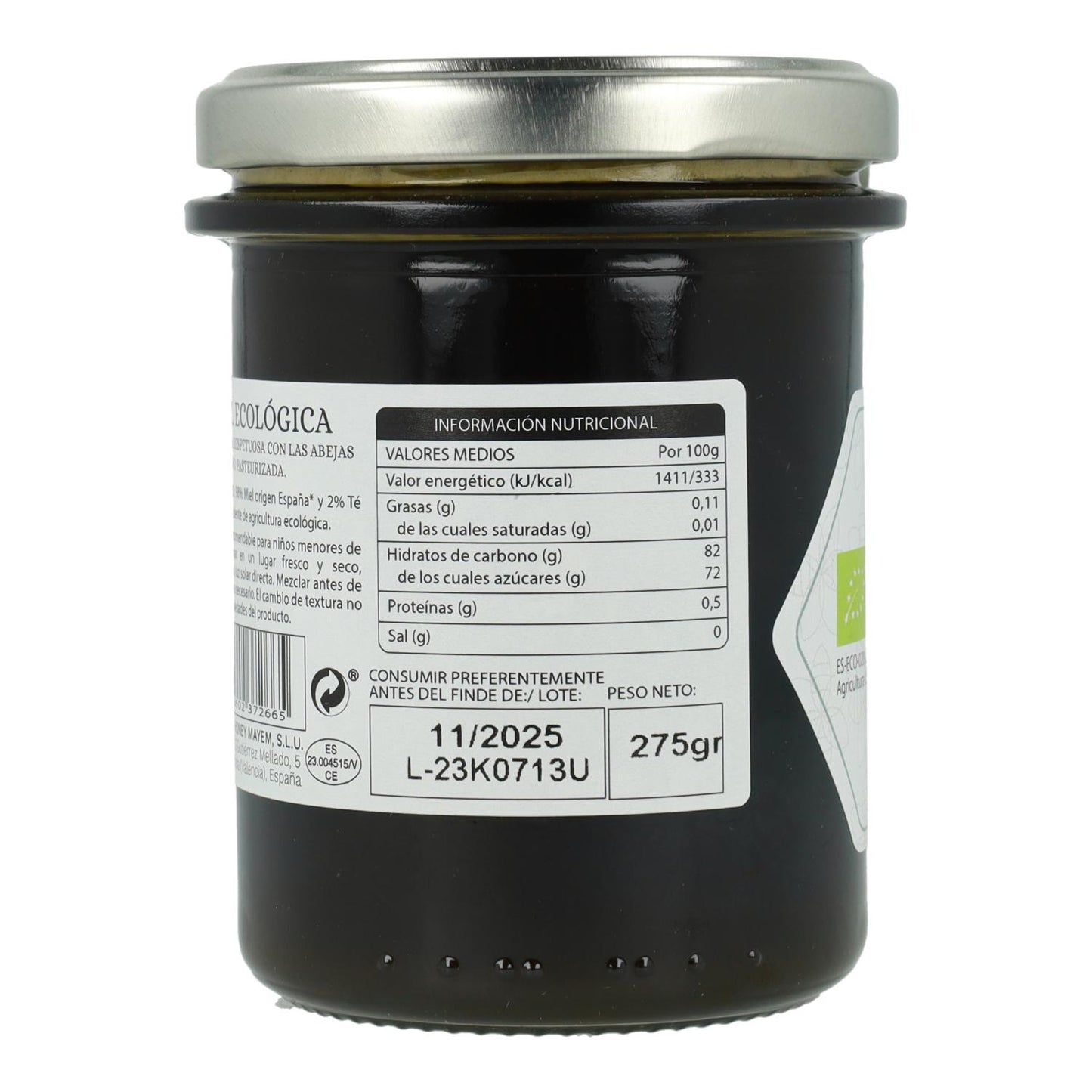 Miel con té matcha bio Mayem 275 g