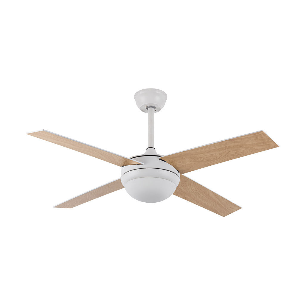 Ventilador Dc Ciro 2xe27 Blanco 4 Asp. Blanco/haya 35/45x116,8d Remoto Y Temporizador_1