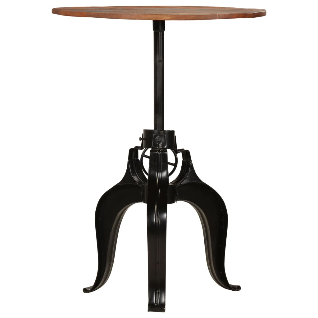 Mesa De Bar Madera Maciza Reciclada 75x(76-110) Cm_0