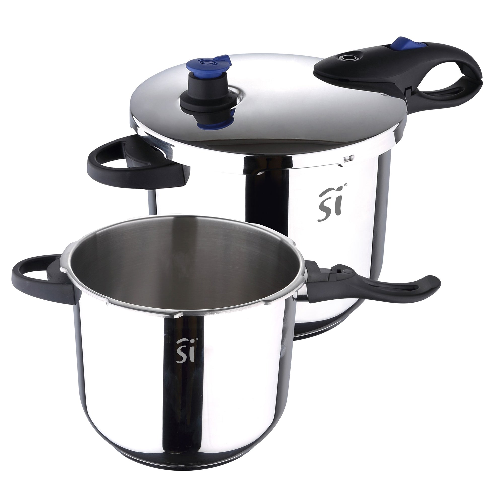 Set 3pcs Ollas A Presión De 4l Y 5,5l Acero Inoxidable Colección Duero_0