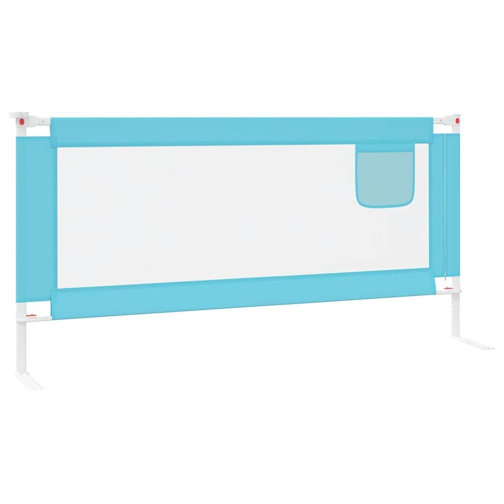 Vidaxl Barandilla De Seguridad Cama De Niño Azul Tela 190x25 Cm_4