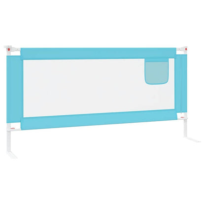 Vidaxl Barandilla De Seguridad Cama De Niño Azul Tela 190x25 Cm_4