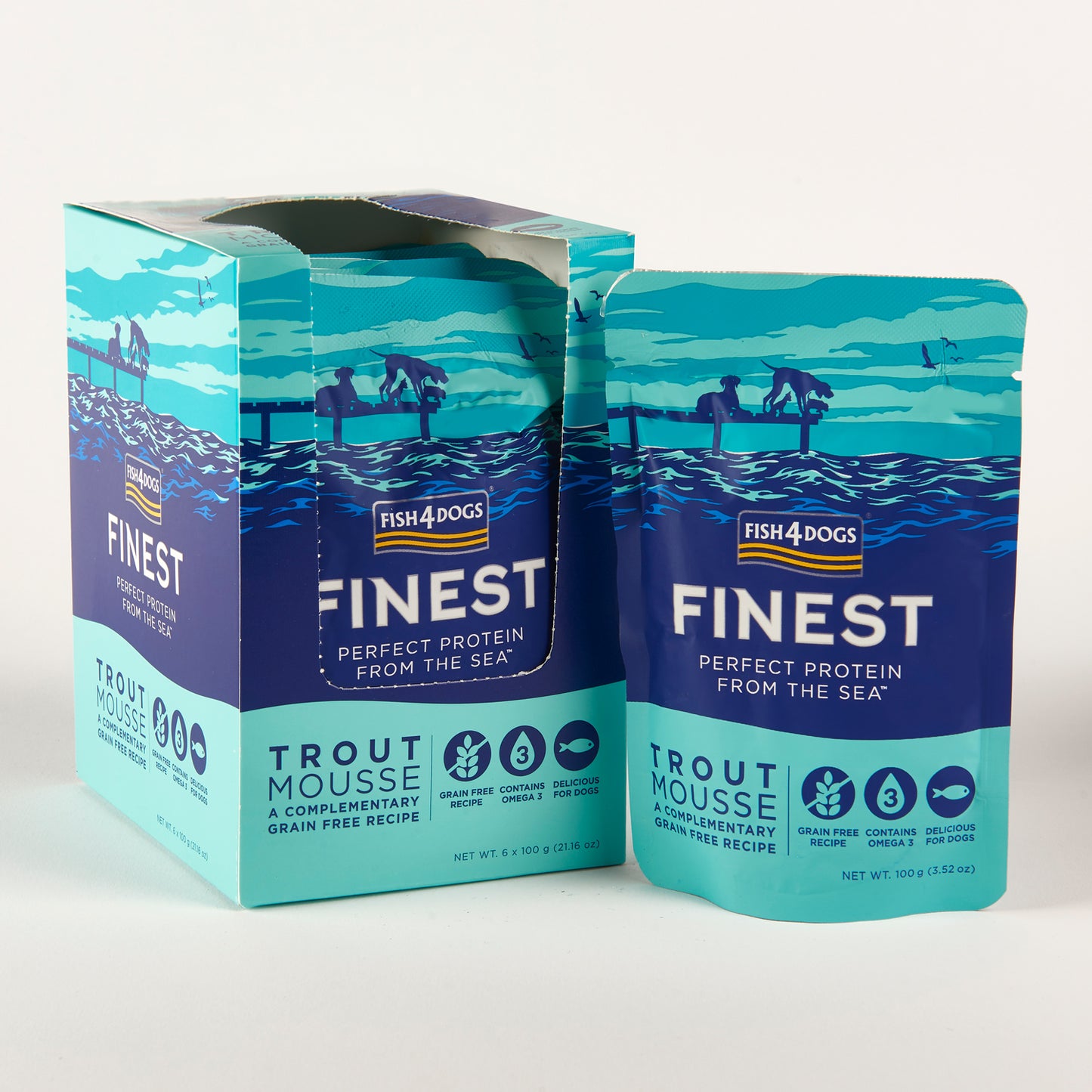 Fish4dogs Mousse Para Perro Sin Cereales – Trucha 100 G (pack De 6)