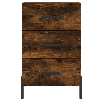 Mesita De Noche Madera De Ingeniería Roble Ahumado 40x40x66 Cm_3