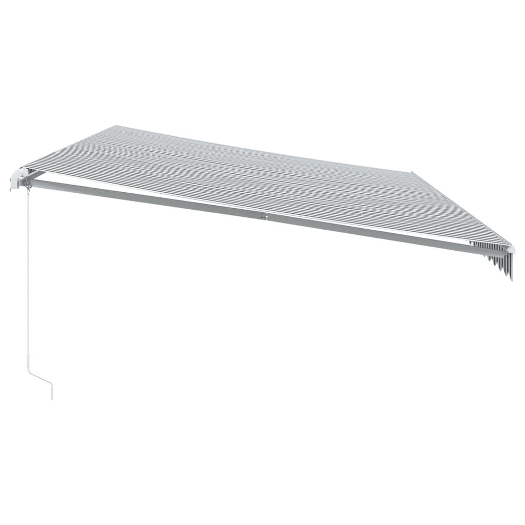 Toldo Retráctil Manual Luz Led Antracita Y Blanco 600x350 Cm_4