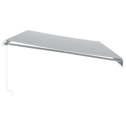 Toldo Retráctil Manual Luz Led Antracita Y Blanco 600x350 Cm_4