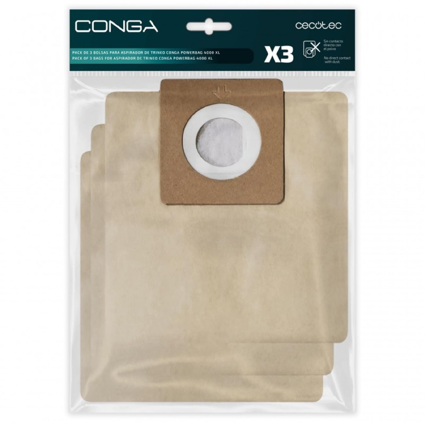 Cecotec Aspirador Trineo Pack De 3 Bolsas Para Aspirador De Trineo Conga Powerbag Xl (consumible) Cecotec_0