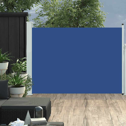 Vidaxl Toldo Lateral Retráctil De Jardín Azul 100x500 Cm_1