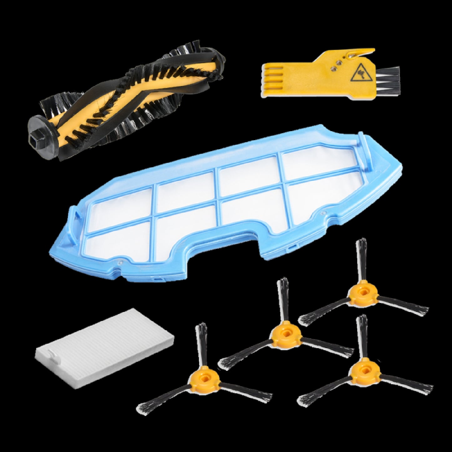 Cecotec Kit De Accesorios De Limpieza Para Robot Aspirador Conga Excellence: 4 Cepillos Laterales 1 Cepillo Central 1 Fi_1