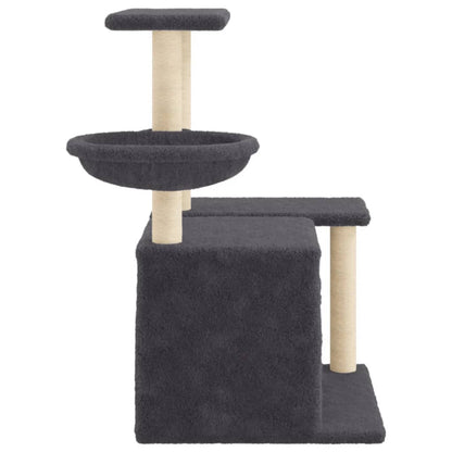 Vidaxl Rascador Para Gatos Con Postes De Sisal Gris Oscuro 83 Cm_4