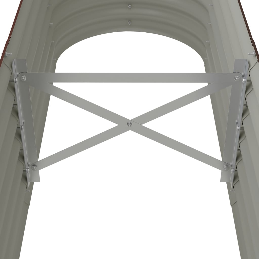 Jardinera Arriate Acero Galvanizado Marrón 152x40x36 Cm_4