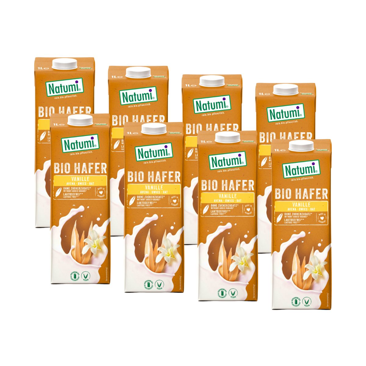 Pack 8 x Bebida de Avena Vainilla Bio Natumi 1 L