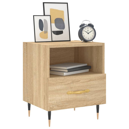 Mesita Noche 2 Uds Madera Ingeniería Roble Sonoma 40x35x47,5 Cm_1