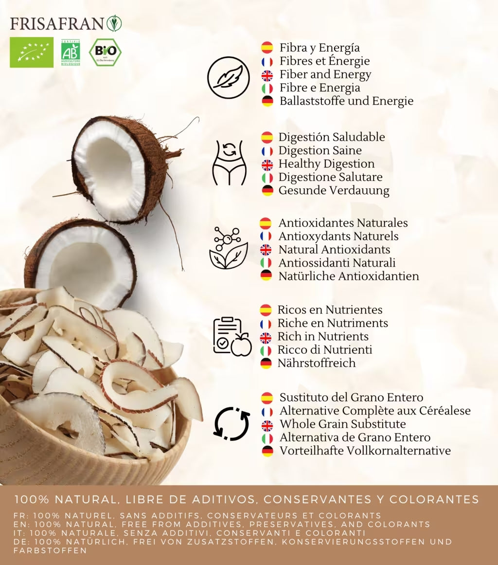 Chips De Coco Ecológicos | Deshidratados | Frisafran 1 Kg_2
