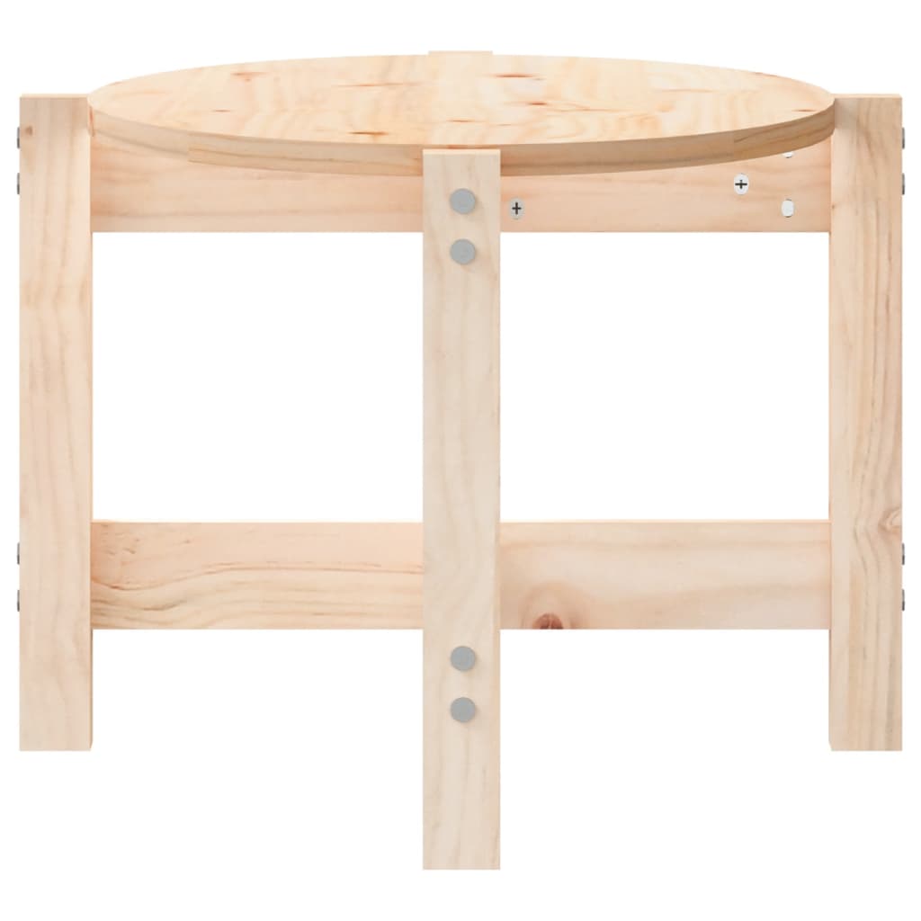Mesa De Centro De Madera Maciza De Pino 87x48x35 Cm_4