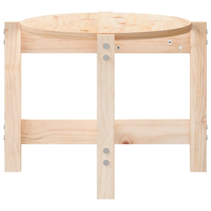 Mesa De Centro De Madera Maciza De Pino 87x48x35 Cm_4