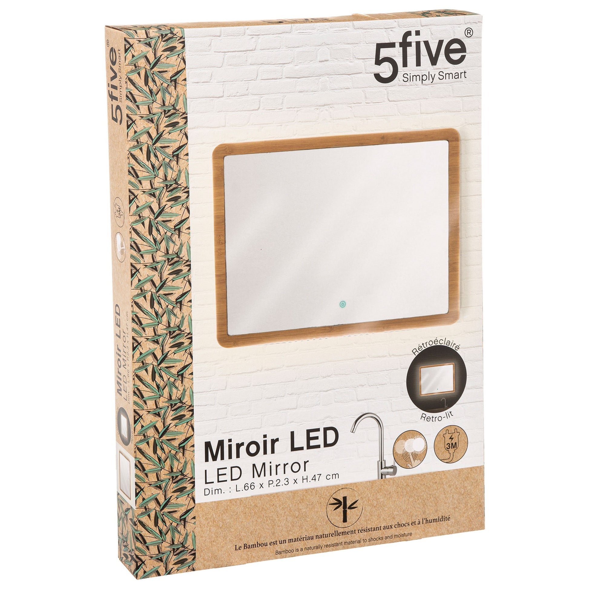Espejo De Pared Rectangular, Con Luz Led_4