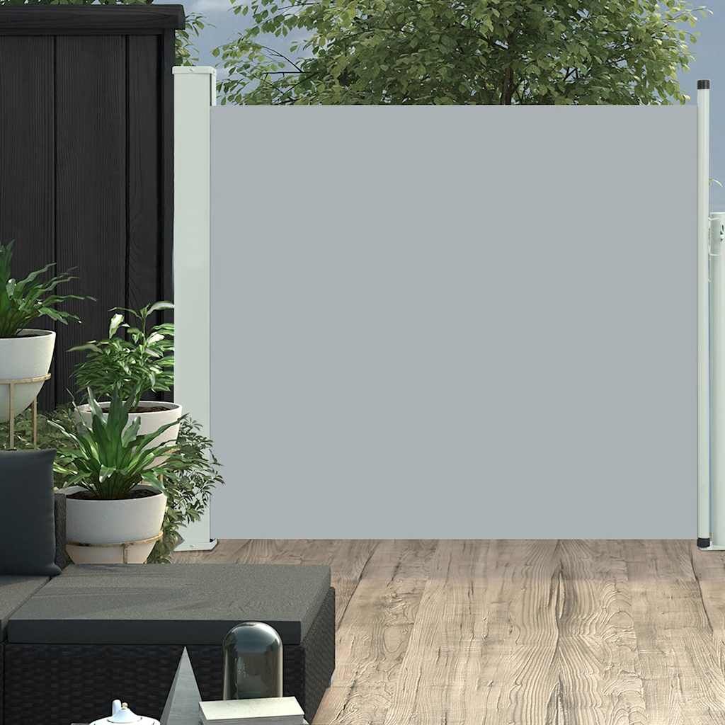 Vidaxl Toldo Lateral Retráctil De Jardín Gris 100x300 Cm_1