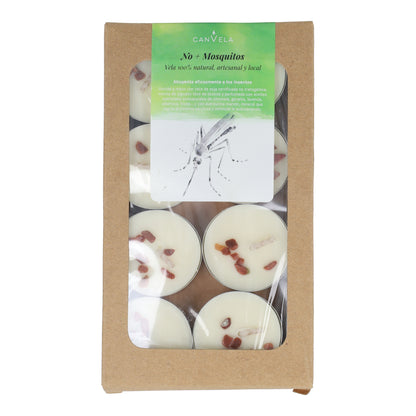Vela de té perfumada No+Mosquitos 100% Natural CanVela 8 uds