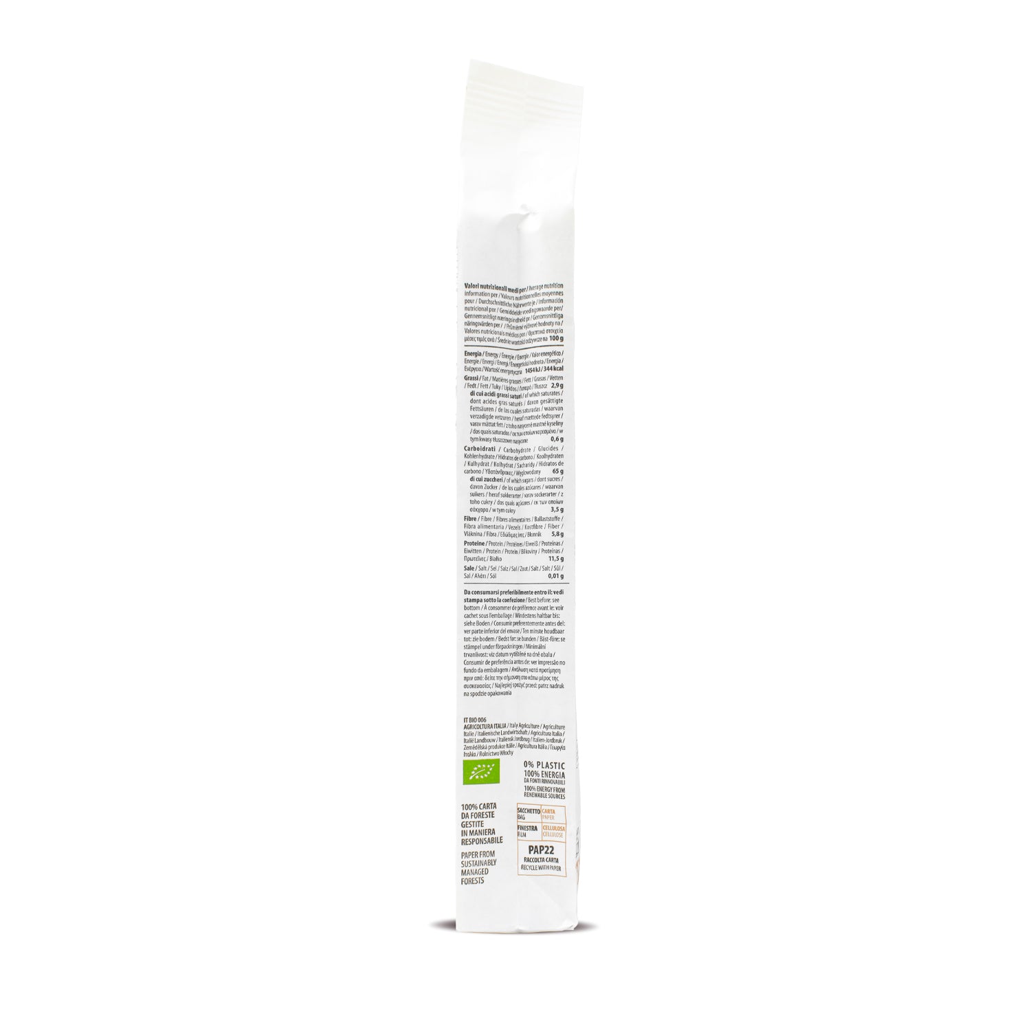 Espagueti espelta integral bio Girolomoni 500g