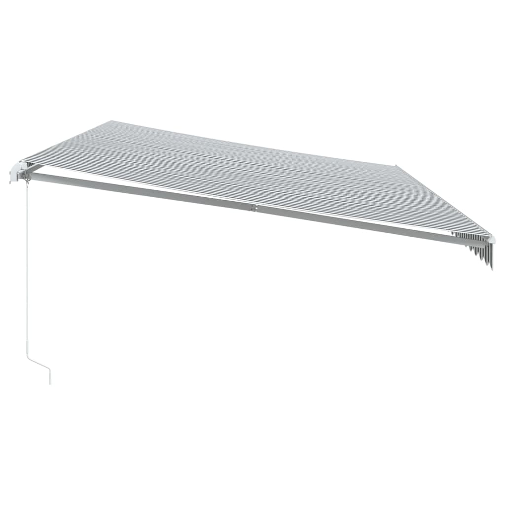 Toldo Retráctil Manual Gris Antracita Y Blanco 600x350 Cm_3