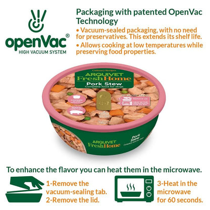 Arquivet Fresh Home Pork Stew Alimento húmedo de cerdo para perros 280 g
