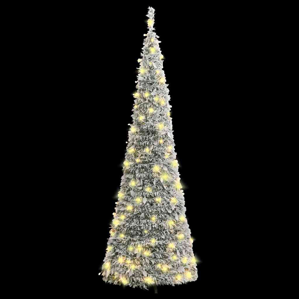 Vidaxl Árbol De Navidad Artificial Desplegable Con Nieve 50 Led 120 Cm_1