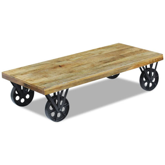 Mesa De Centro Madera De Mango 120x60x30 Cm_0