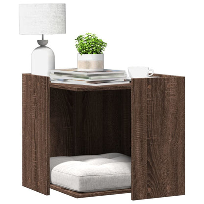 Vidaxl Mueble Arenero Para Gatos Madera Marrón Roble 53x53x51 Cm_1
