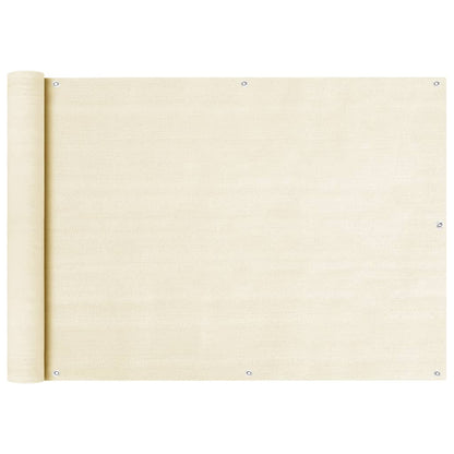 Vidaxl Toldo Para Balcón Hdpe Crema 75x500 Cm_0