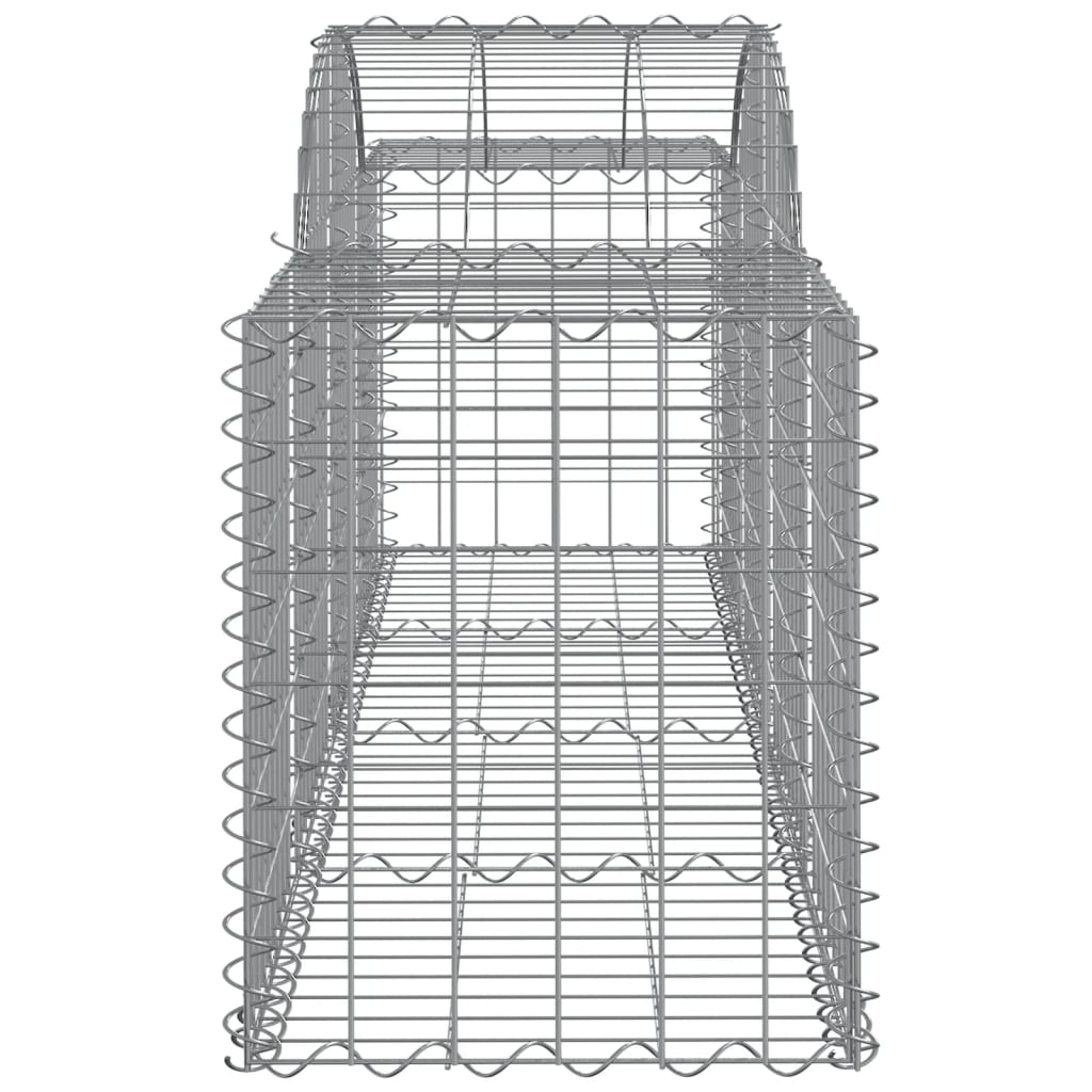Cestas De Gaviones 11 Uds Forma De Arco Hierro 200x50x60/80 Cm_4