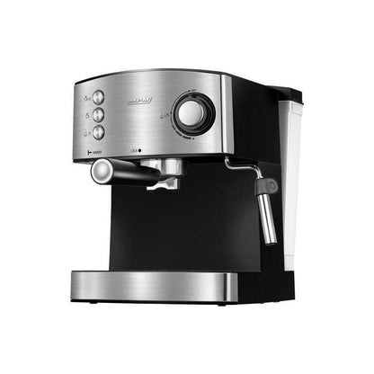 Cafetera Expresso Manual 15 Bares 1,7 L, Brazo Doble Salida, Espumador Leche, Calientatazas Mpm Mpm-mkw-06m Negro/plata