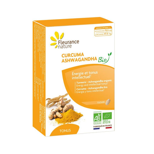 Cúrcuma Ashwagandha Eco Fleurance Nature 15 Comprimidos_0