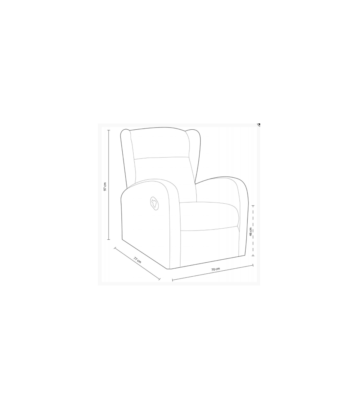 Sillon Relax Modelo Home Bali Orejero Textil Bali Gris Marengo, 97cm(alto) 70 Cm(ancho) 77 Cm(fondo)_2