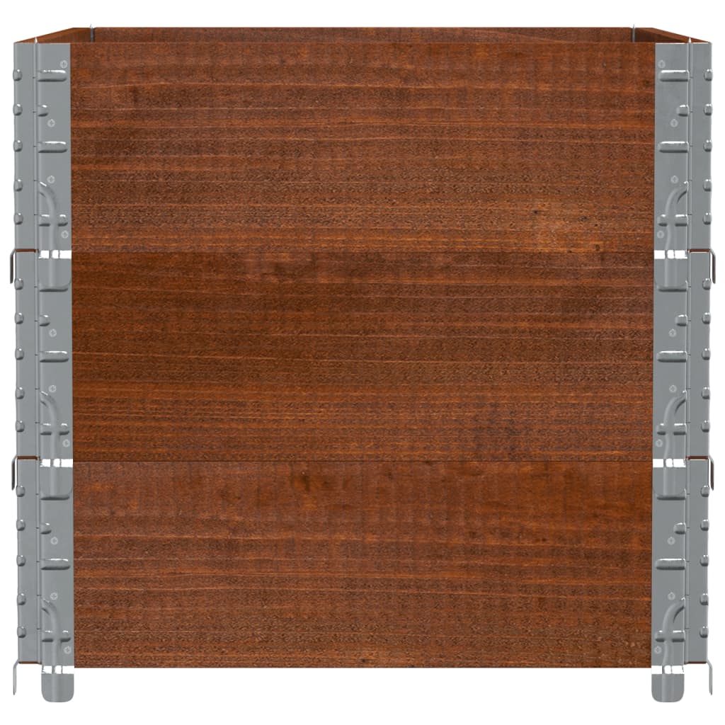 Jardinera De Madera Maciza De Pino Marrón 80x60 Cm_3