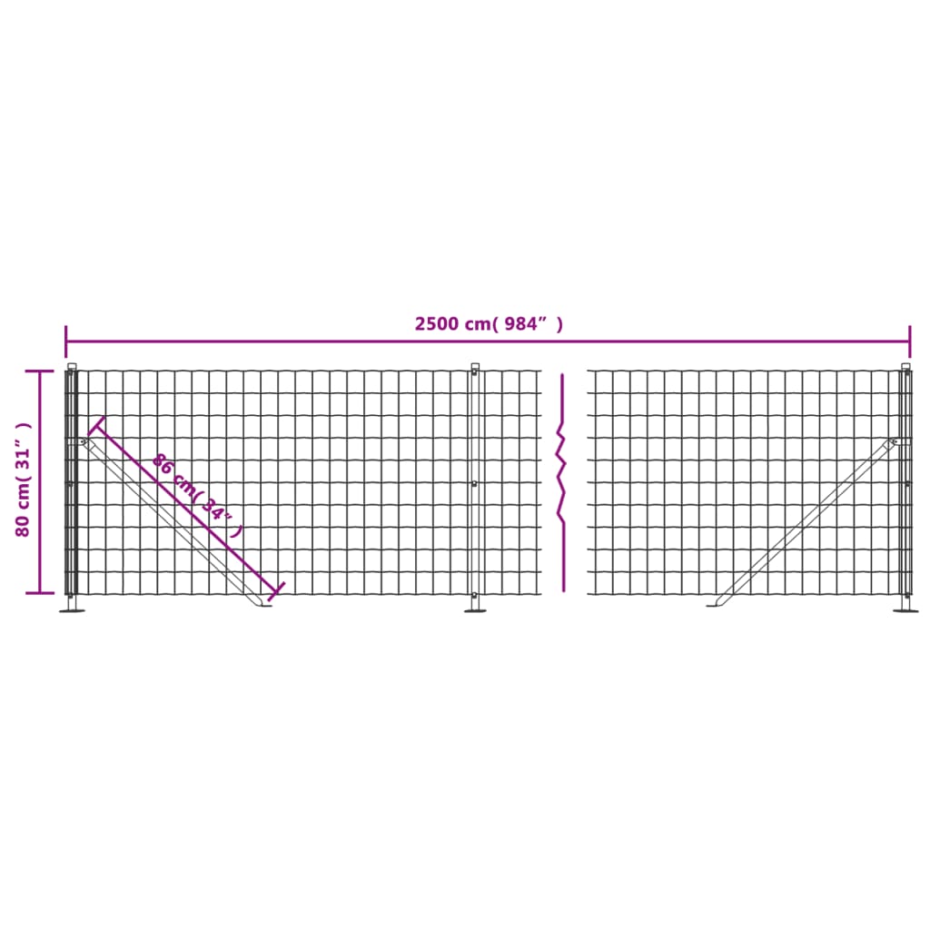 Cerca De Alambre Con Brida Verde 0,8x25 M / Vetonek_4