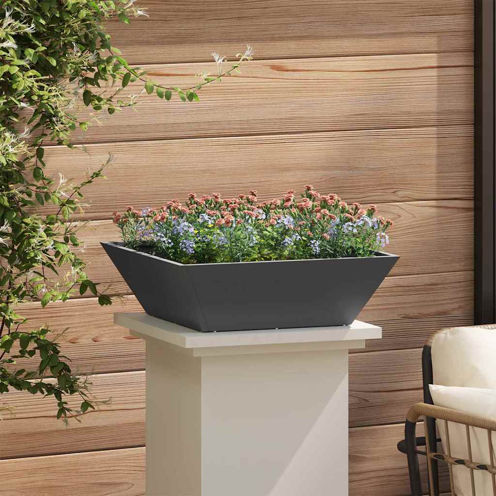 Maceta Para Jardín Negro 50 X 50 X 15 Cm Acero Laminado En Frío_3