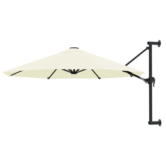 Vidaxl Sombrilla De Pared Con Barra De Metal Arena 300 Cm_0