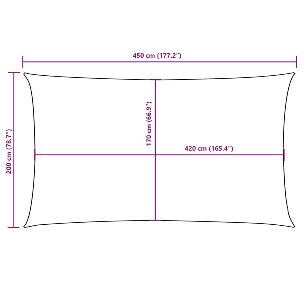 Vidaxl Toldo De Vela Rectangular Tela Oxford Blanco 2x4,5 M_2