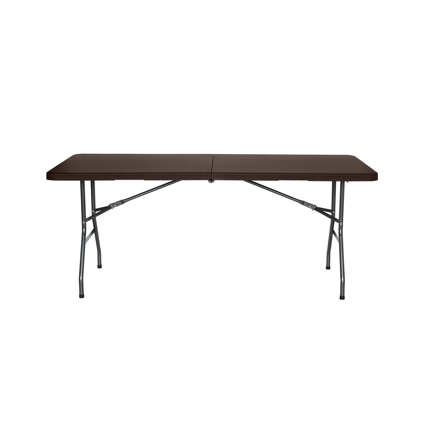 Mesa Plegable Rectangular Efecto Ratán 180x74x74cm 7house_1
