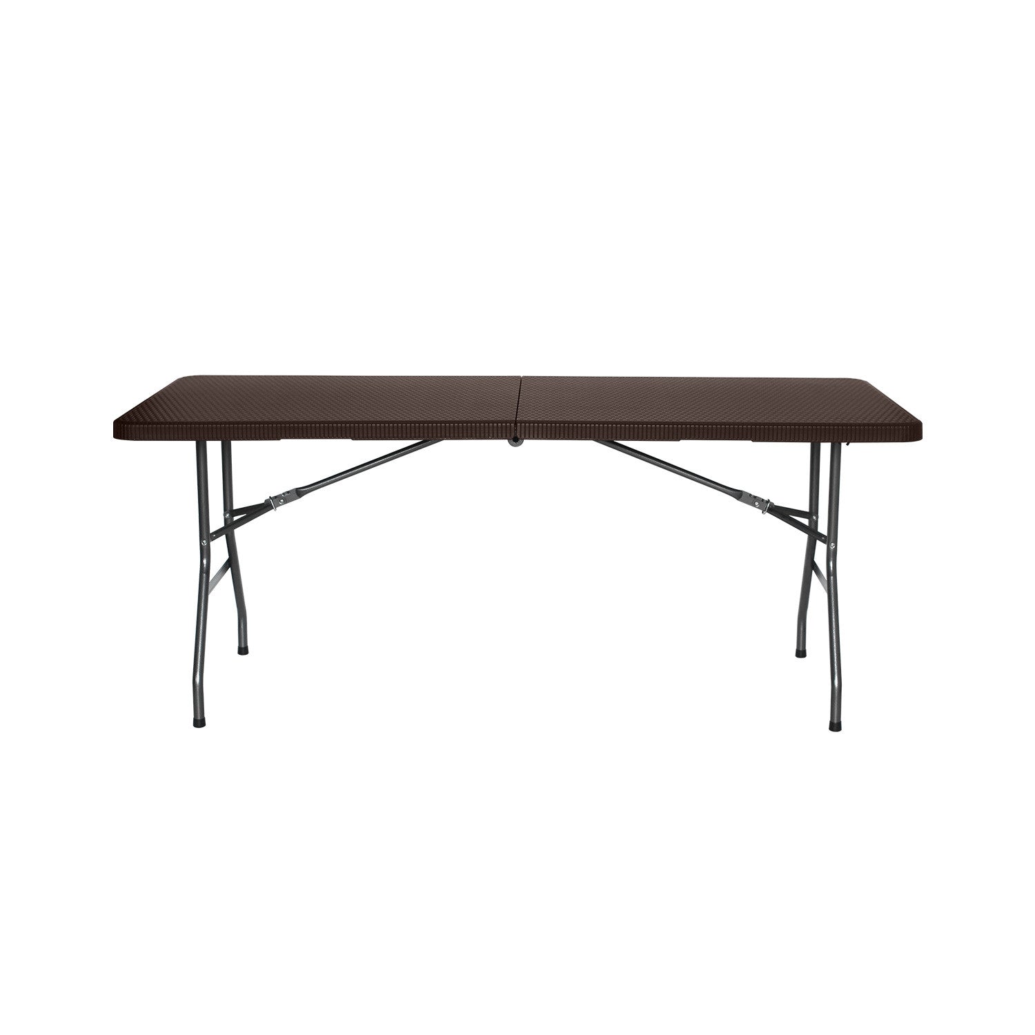 Mesa Plegable Rectangular Efecto Ratán 180x74x74cm 7house_1